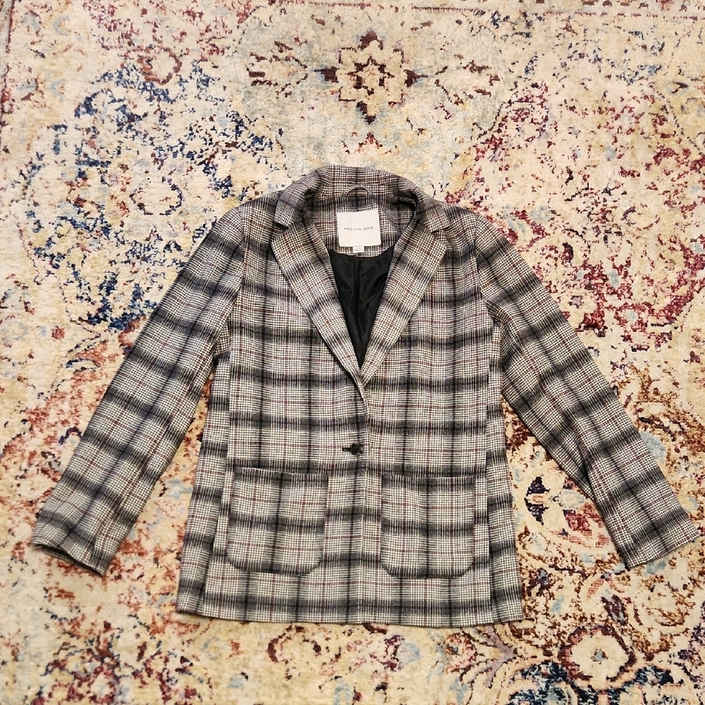 American Eagle Outfitters Plaid Blazer Size Small